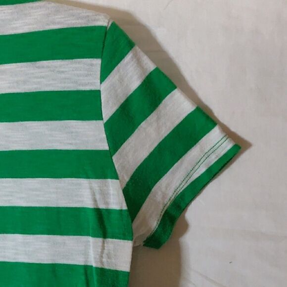 Allison Brittney Green & Gray Striped Layered Top Size S‎ - Picture 7 of 7